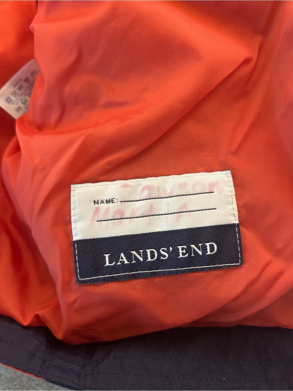 Lands'‎ End Kids Retro Colorblock Waterproof Squall Winter Ski Jacket with Hood - Picture 7 of 8